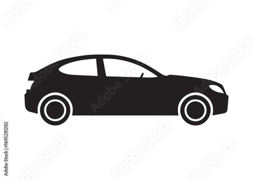 Car auto vehicle transport silhouette vector illustration