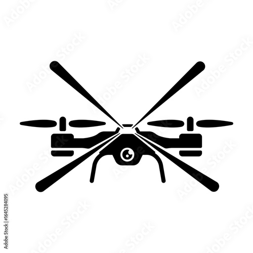 Drone,  quadcopter  vector  Icon illustration (Automatic inspection)