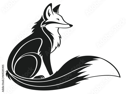 Unique fox logo, fox illustration, vector design combining creativity and elegance, perfect for branding, wildlife projects, pet businesses, outdoor themes, and modern graphic identities.