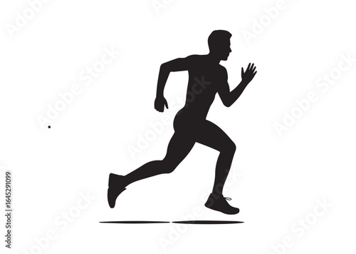 Running man silhouette vector illustration