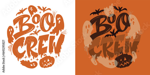 Happy Halloween set - Trick or treat – funny cute  hand drawn doodle lettering label, t-shirt design, mug print, sticker print.