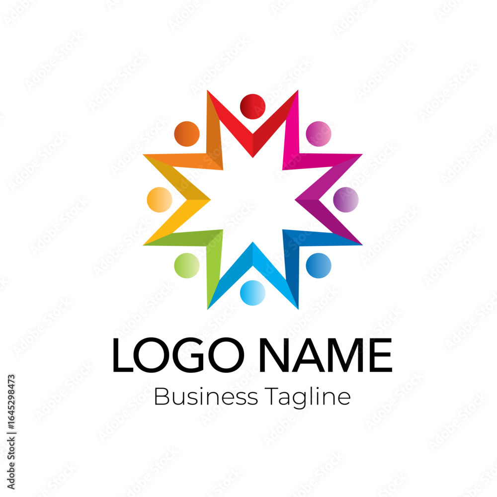 Fototapeta premium Logo Colorful Abstract Design Business Template