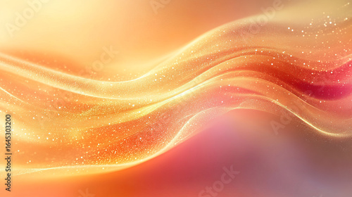 Golden, flowing abstract design with soft colors
