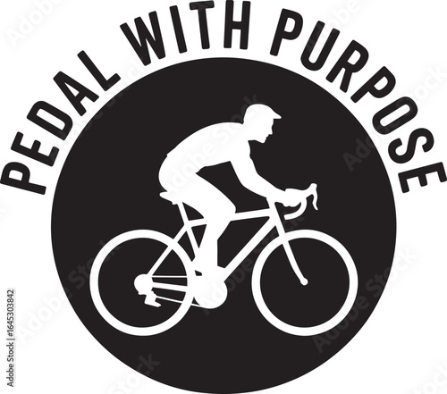 Cycling Pedal With Purpose Silhouette Vector Graphic for Sporty Designs and Prints