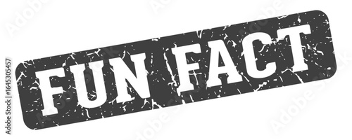 fun fact rectangular sign. fun fact stamp