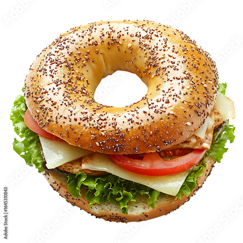 bagel sandwich on png 
