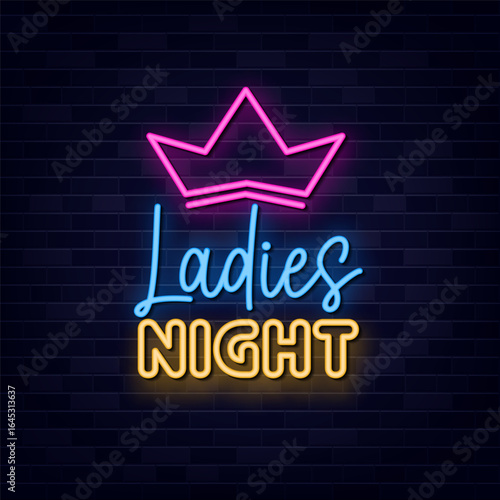 Ladies Night Neon Sign for Events and Promotions