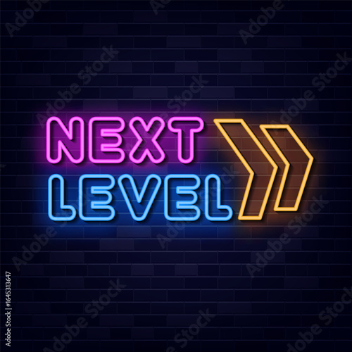 Neon Sign Next Level Achievement