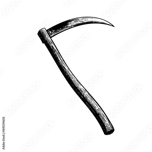 Illustration of	sickle on White Background