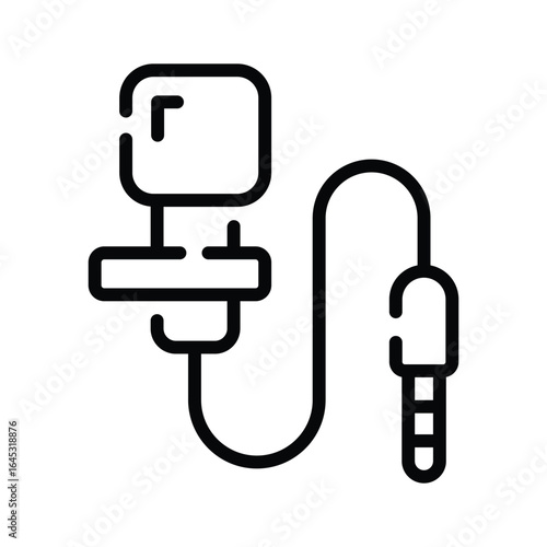A linear icon showing traditional wired mic