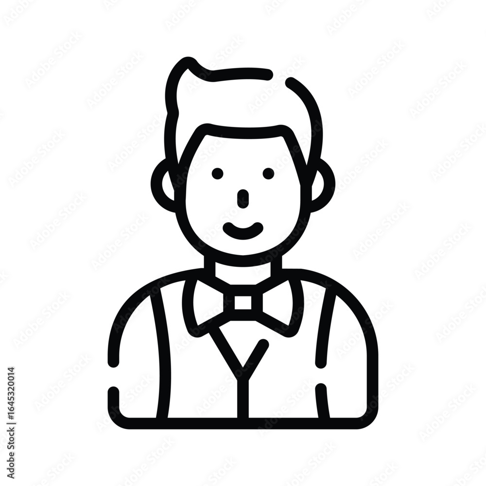 A linear style icon showing individual event guest A linear style icon showing individual event guest