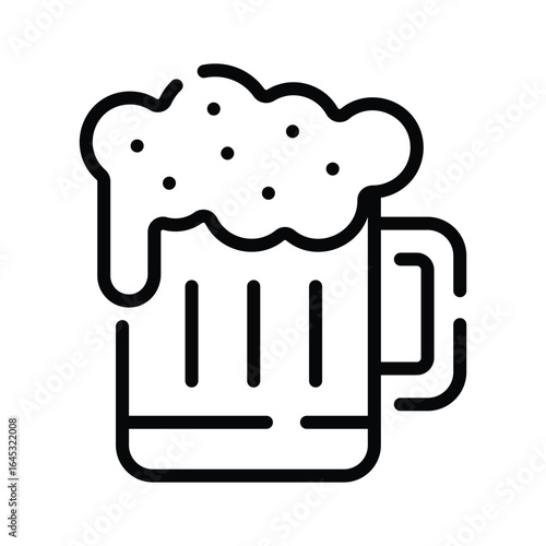 A linear icon showing event beer mug