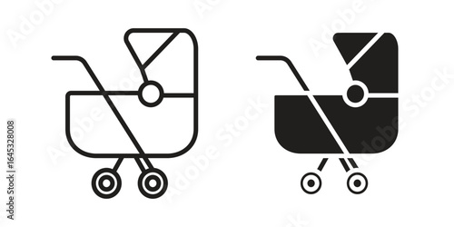 Baby carriage icon