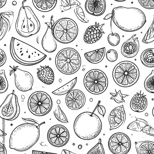 Wallpaper Mural Fruit pattern seamless Torontodigital.ca