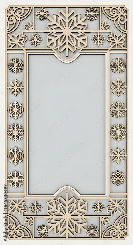 Obraz premium Snowflake Frame Ornament Decoration