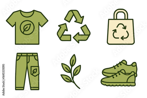 Sustainable fashion concepts with eco-friendly clothing and accessories for conscious consumers
