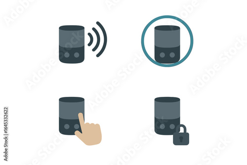 Smart speaker interaction with voice commands and manual controls for home automation