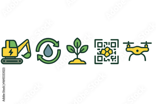 Innovative technology for sustainable agriculture combines construction, recycling, and drone usage in modern farming practices