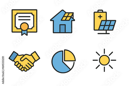 Renewable energy symbols represent sustainability and solar power solutions at a green technology event