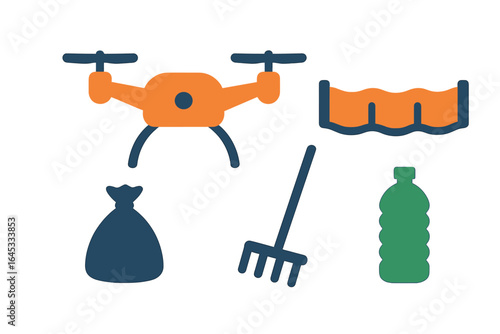 Utilizing technology for waste management and agricultural innovation through drone application and other tools