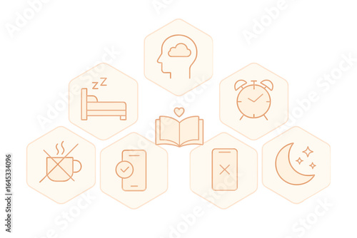 Exploring elements of a balanced lifestyle with sleep, mindfulness, and evening routines for personal well-being