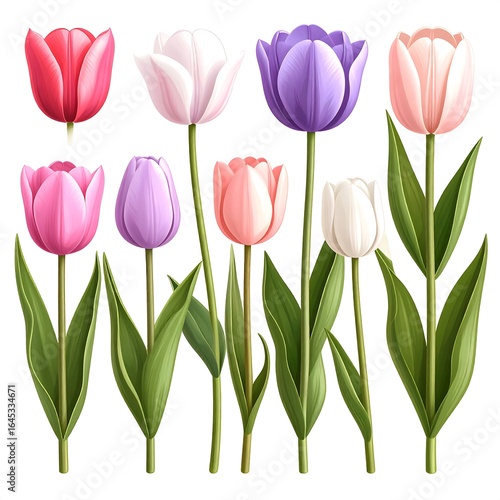 Wallpaper Mural Colorful tulip collection Torontodigital.ca