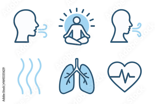 Meditation and breathing activity for promoting mental health and wellness in a calm environment