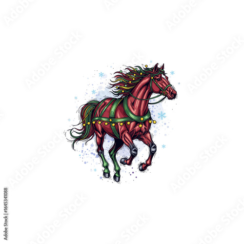 A running Horse icon logo flat vector design