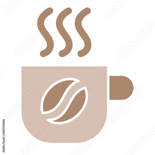 Coffee and Tea. Beans, hot cocktail, Espresso cup, cappuccino with whipped cream line icons.