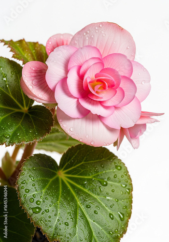 pink rose with water drops