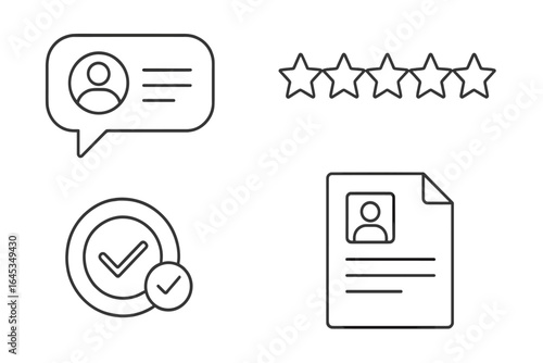 Customer feedback and evaluation process showcasing ratings and verification