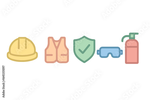 Safety gear and equipment for construction workers in a workplace environment