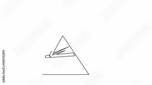 Self drawing animation .Hand drawn animated illustration. chair, beach, summer, vacation, sun, holiday, lounge, relax, travel, relaxation