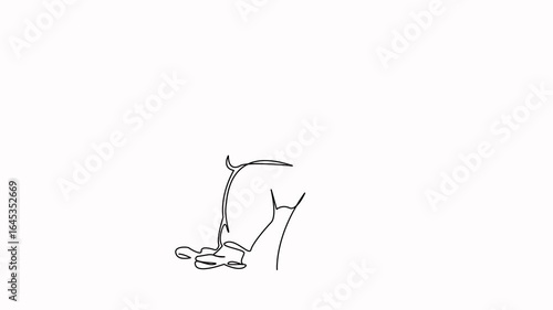 Self drawing animation of one continuous line. Hand drawn animated illustration. sitting, overweight, eating, person, man, food, fat, chair, television, diet, junk food