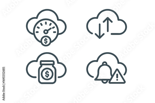 Cloud-based financial indicators for monitoring budgets and alerts in business operations