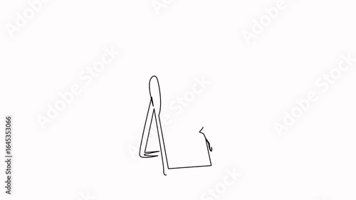 Self drawing animation of one continuous line. Hand drawn animated illustration. gym, sport, lifestyle, person, equipment, indoor, exercise, woman, health, training