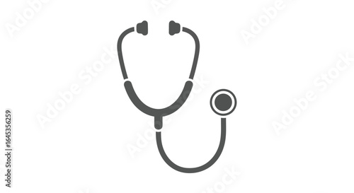 Illustration of a stethoscope isolated on white background for medical use