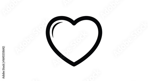 Heart shape isolated on white background, a symbol of love and affection