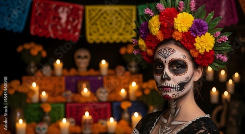 Catrina Woman with Floral Crown