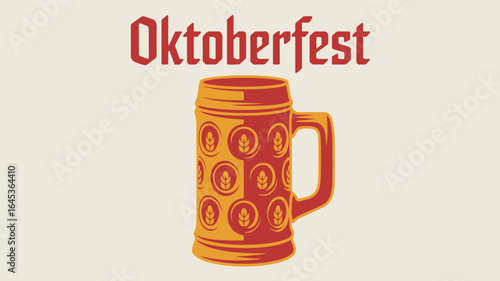Oktoberfest Celebration with Beer Mug Design