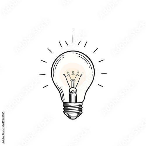 Brilliant Idea Lightbulb Illustration