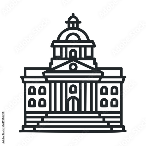 Elegant structure featuring neoclassical elements and a grand dome