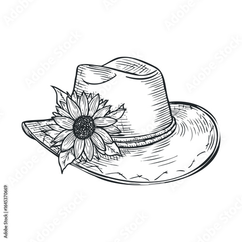 Chic sunflower sun hat for summer fun and outdoor adventures