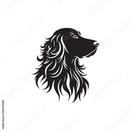 Golden Setter Silhouette - Minimalist Golden Setter Vector - Illustration of Golden setter.