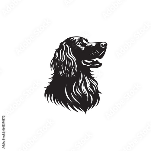 Golden Setter Silhouette - Minimalist Golden Setter Vector - Illustration of Golden setter.