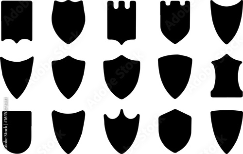 Royal Crest" heraldic shield, royal emblem, crown symbol, laurel  vector bundle