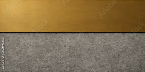 Gold metal plate with rivets textured wall surface design