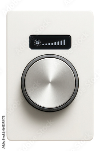 Smart dimmer switch featuring a rotary knob and a small LED display for brightness levels