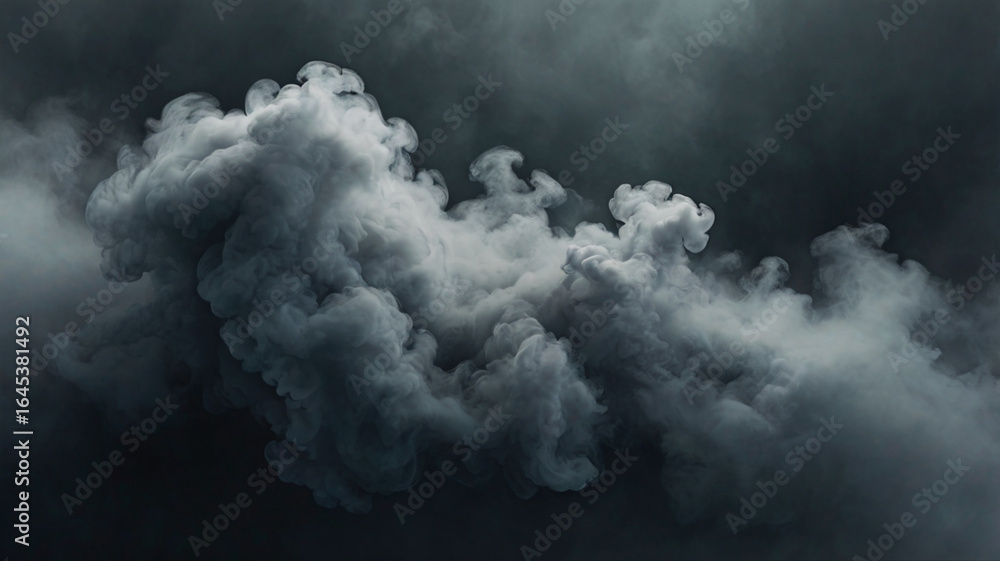 Obraz premium Smoke from the clouds.