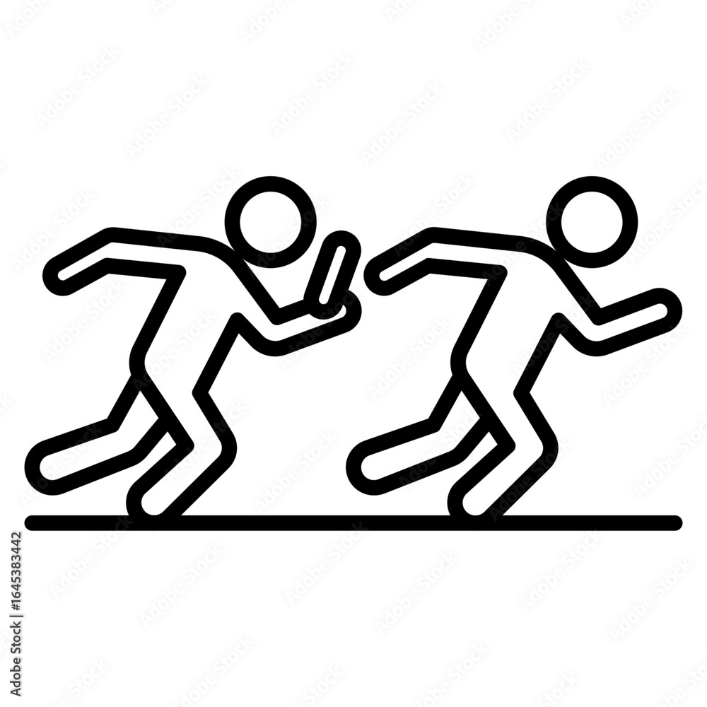Fototapeta premium Relay Race Icon